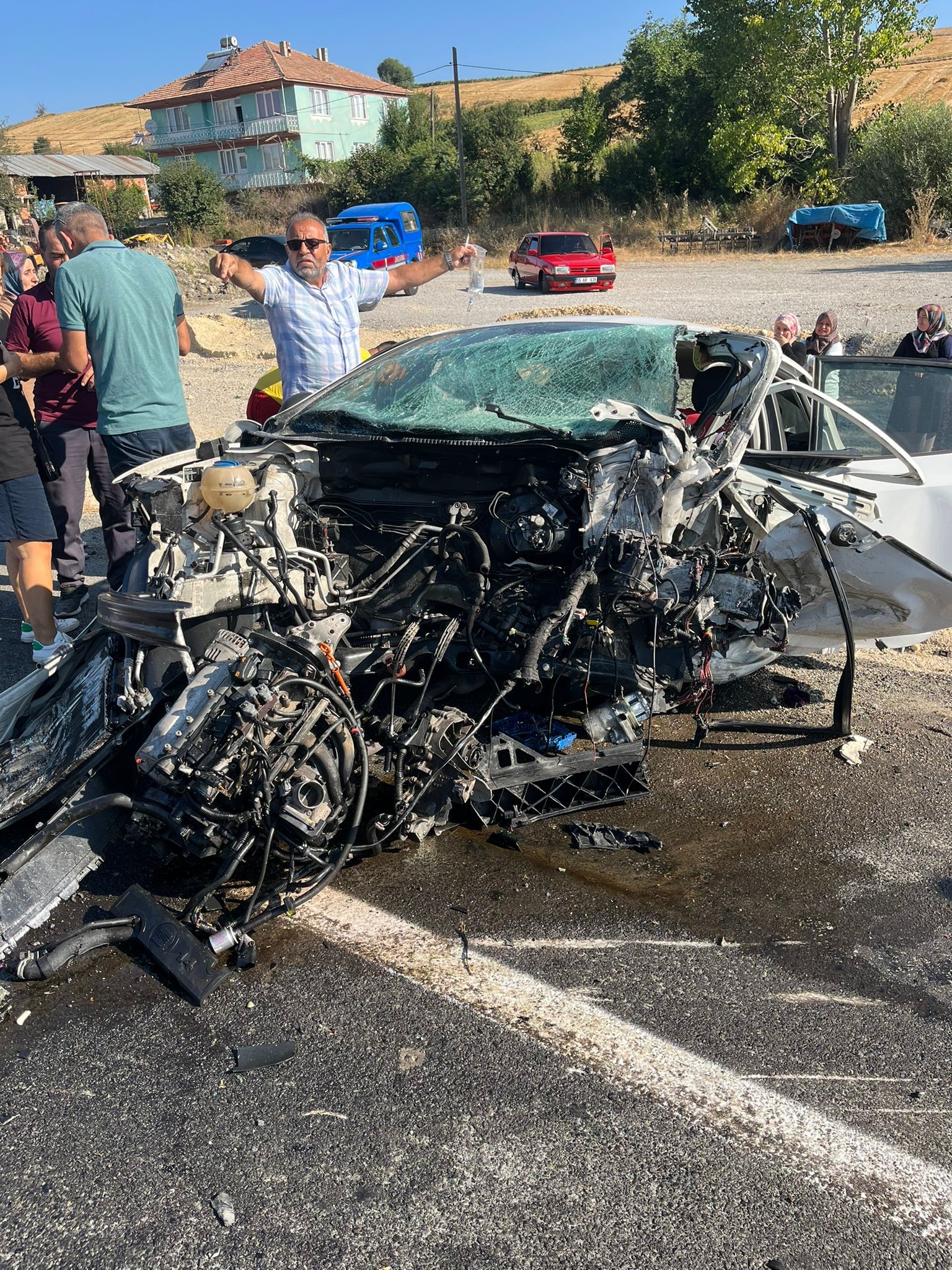 Samsun’un Havza ilçesinde 2 otomobilin kafa kafaya çarpıştı kazada 1