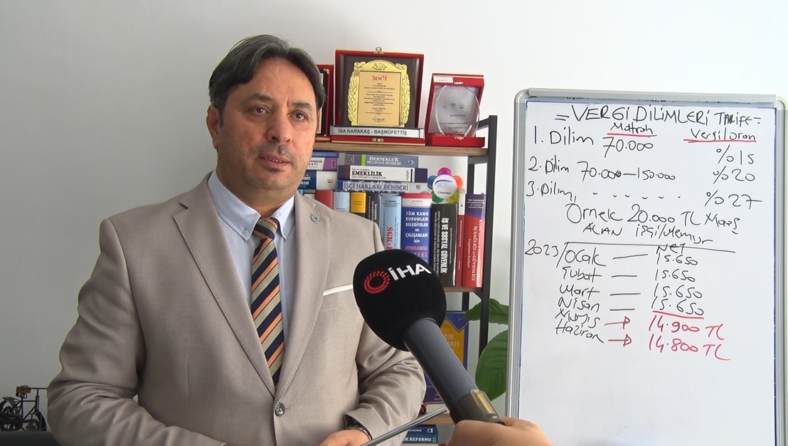 Sosyal Güvenlik Kurumu Başzmanı İsa Karakaş, gelir vergisi düzenlemesi hakkında,