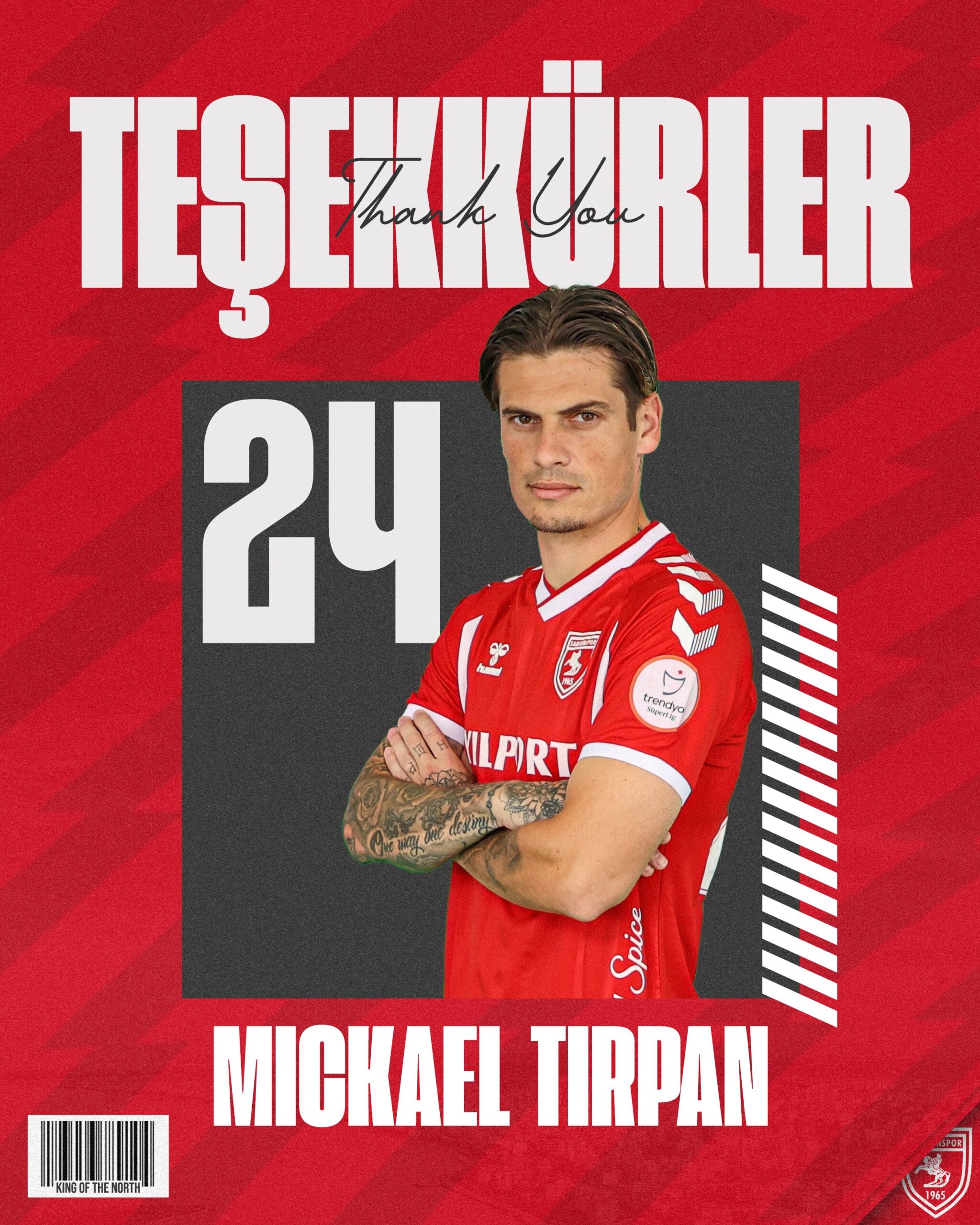 Samsunspor Kulübü, Mickael Tırpan ile yollarını ayırdığını duyurdu.SAMSUN-Kulüpten yapılan açıklamada,