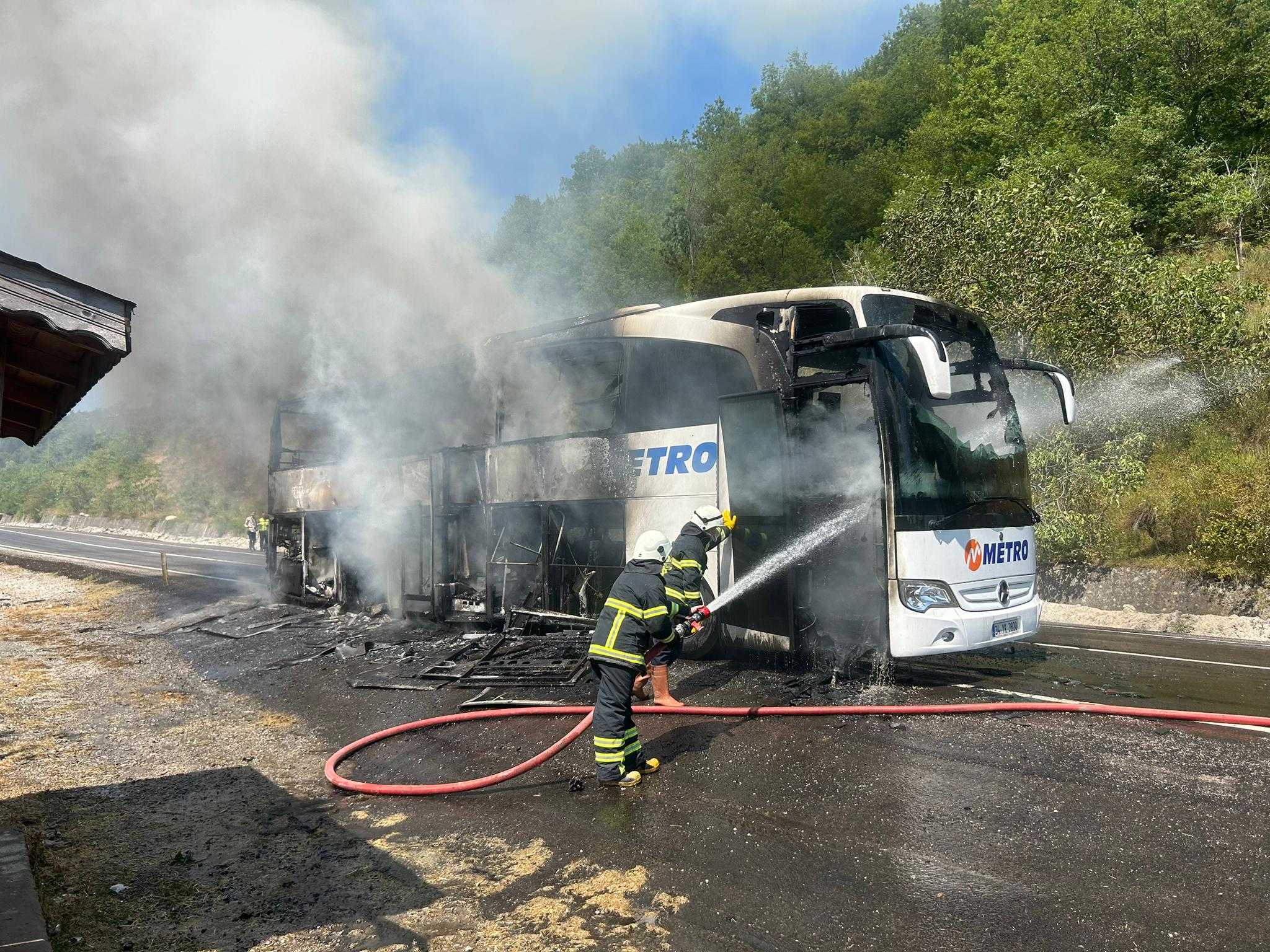 KASTAMONU’nun İnebolu ilçesinde, şehirler arası yolcu otobüsünde çıkan yangın itfaiye