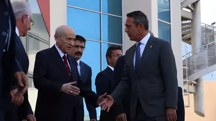 MHP Genel Başkanı Devlet Bahçeli, Fenerbahçe Spor Kulübü Başkanı Ali Koç ile bir