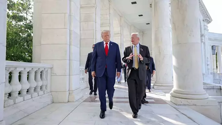 ABD Başkan Adayı Donald Trump, dün başkent Washington’da Washington’daki Arlington Ulusal