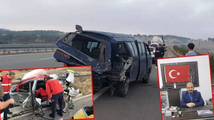 Balıkesir‘de refüje, arından da emniyet şeridindeki kamyonete çarpan otomobildeki Yüksel