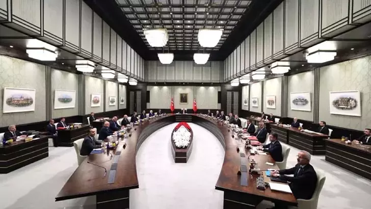 Cumhurbaşkanlığı Kabinesi, Cumhurbaşkanı Recep Tayyip Erdoğan başkanlığında toplandı. Kaan ULUANKARA-Kabine Toplantısı,